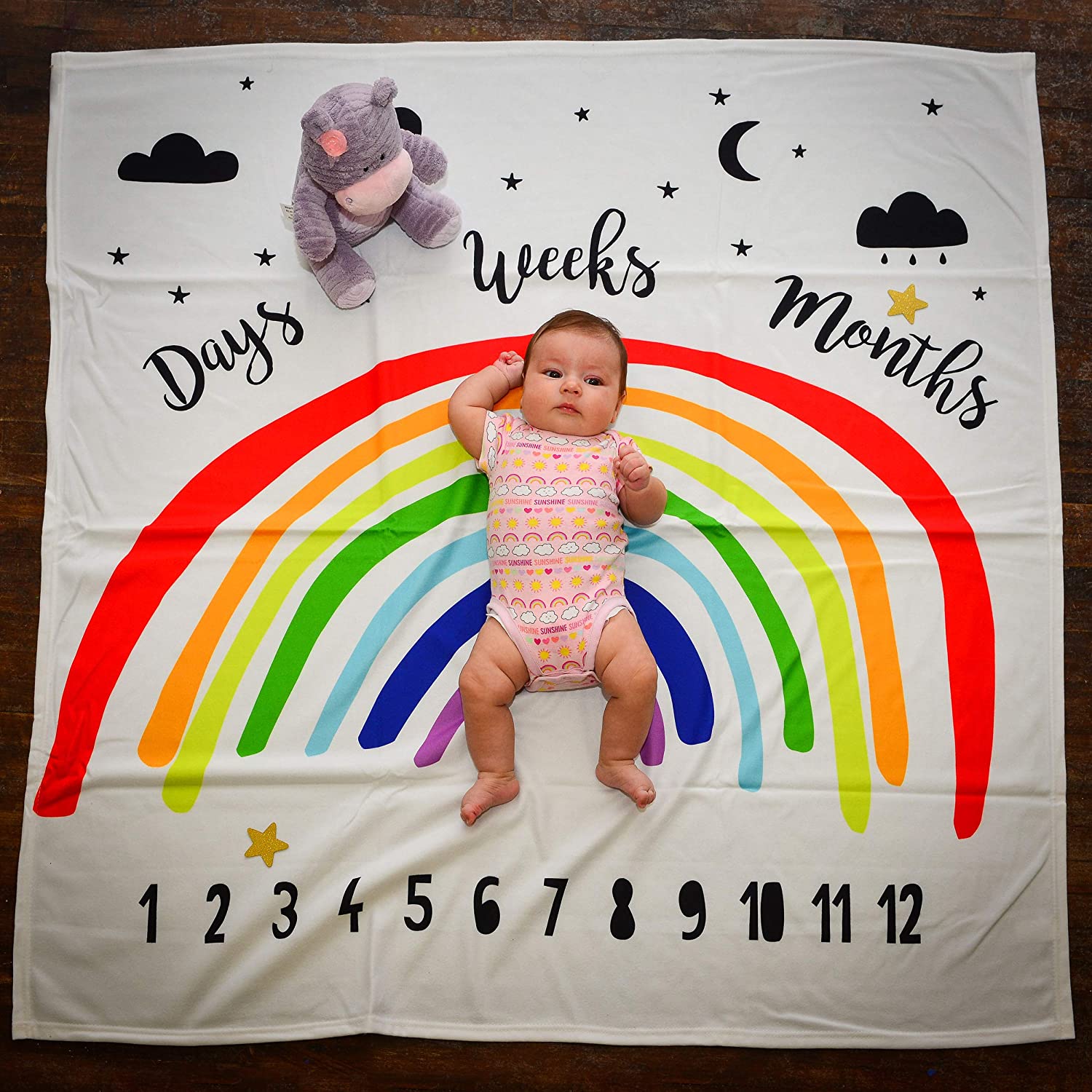 AFTER EVERY STORM RAINBOW NEW BABY HOSPITAL BAG BLANKET IVF or MISCARRIAGE 