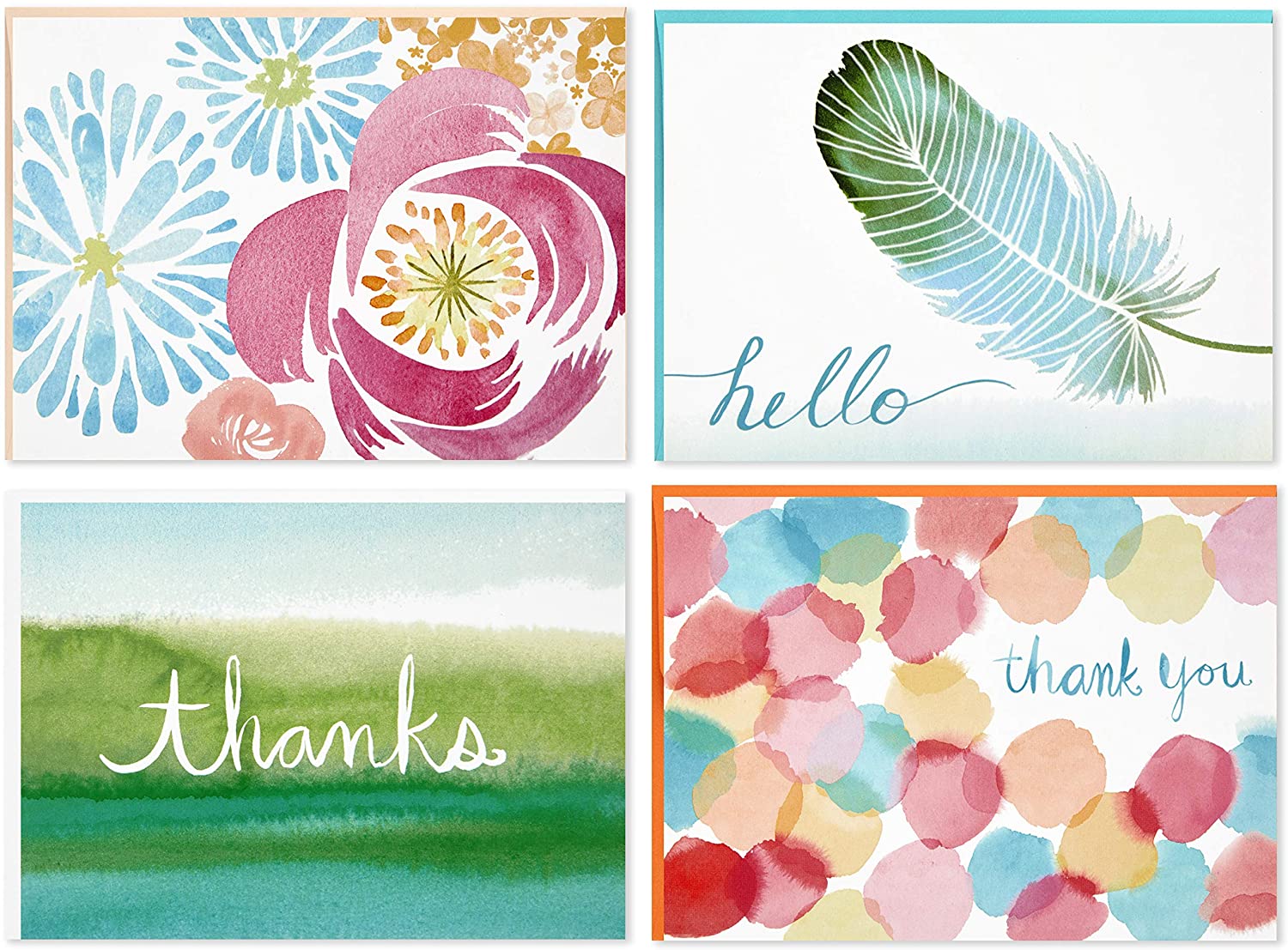 Hallmark blank cards watercolor designs 40 cards with envelopes