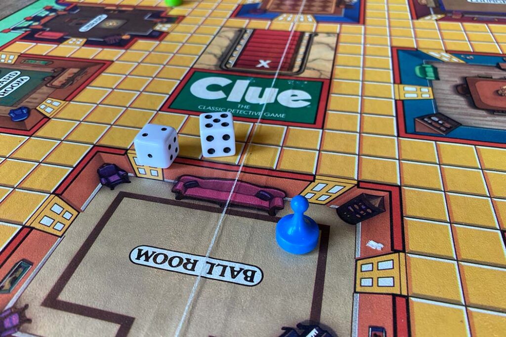 clue board game. good gift idea when considering what to get a sick friend
