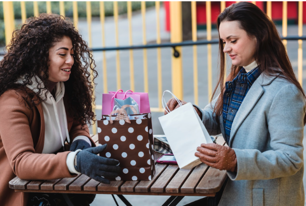 friends exchange gifts