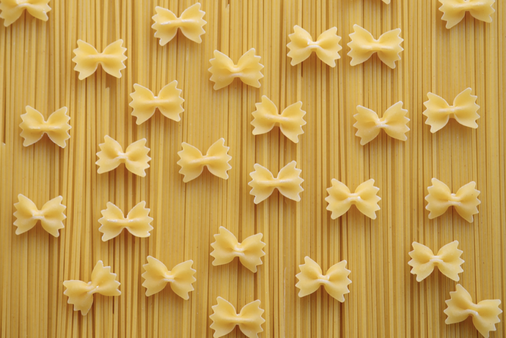 farfalle pasta and spaghetti for viral tiktok feta pasta recipe