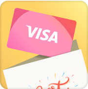a visa gift card nestled inside a greeting card