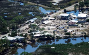 Areas of Florida impacted by Hurricane Helene have again been told to brace for another weather system coming in from the Gulf of Mexico. (AP pic) Hurricane Helene Help Hurricane Milton Help